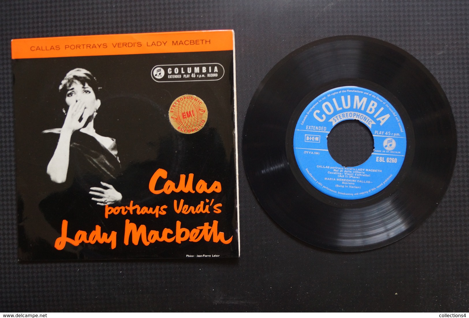 (MARIA) CALLAS PORTRAYS VERDI'S LADY MACBETH EP ANGLAIS DE 1959 - 45 T - Maxi-Single
