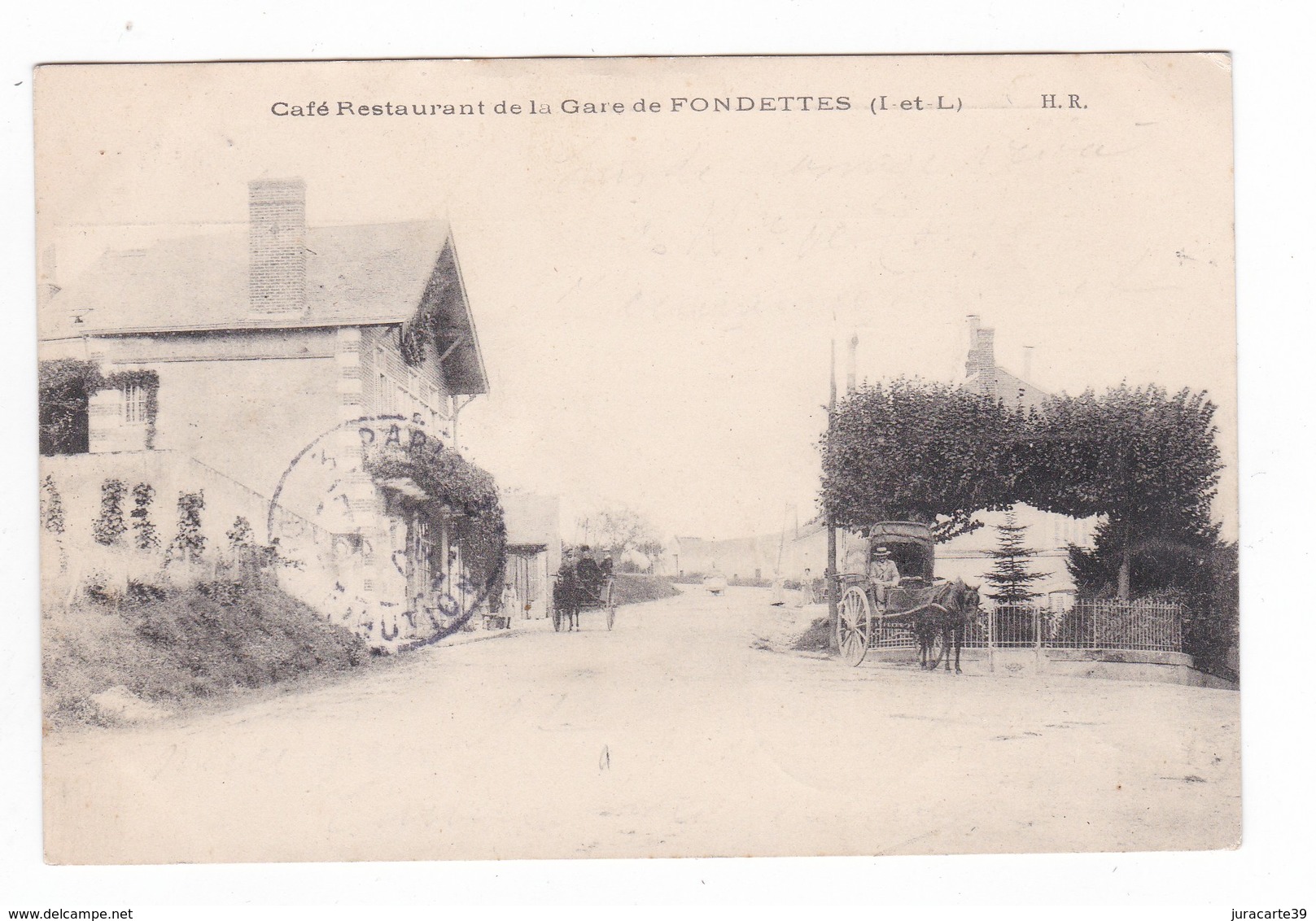 Café Restaurant De La Gare De Fondettes.37.Indre-et-Loire.1904 - Fondettes