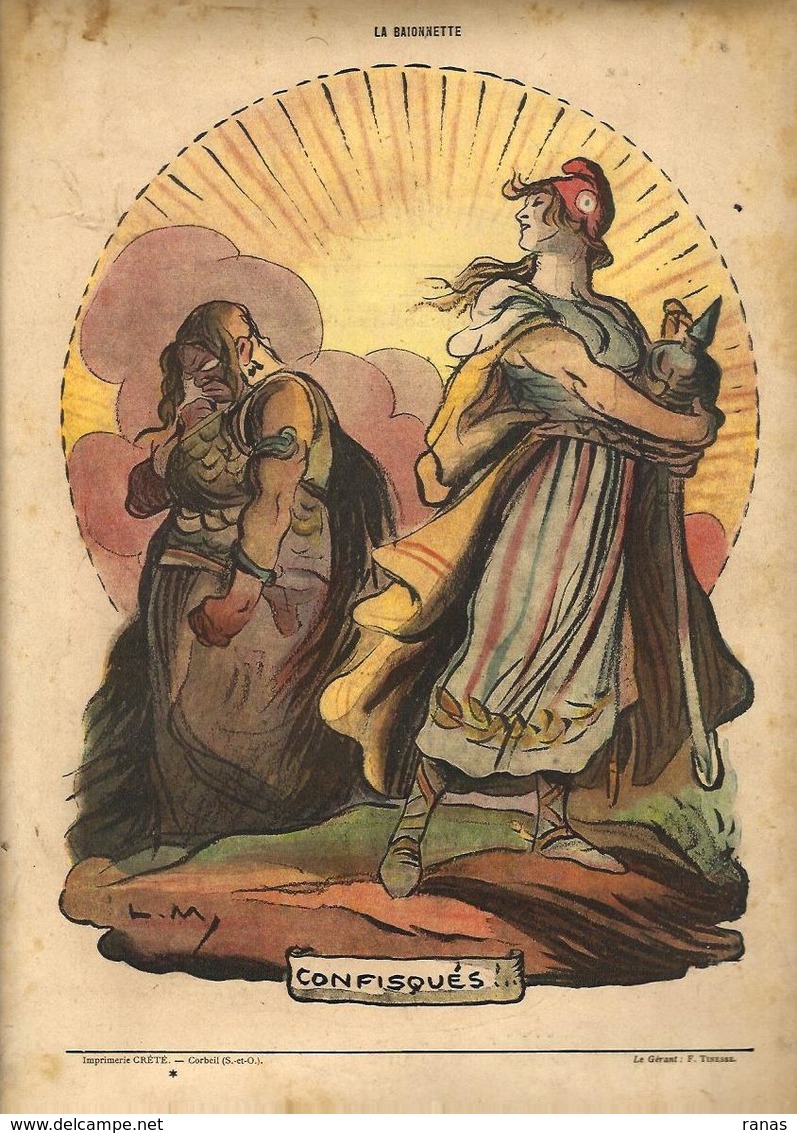 La Baïonnette N°146 De 1918 Anti Germany Kaiser Nombreux Illustrateurs - Autres & Non Classés