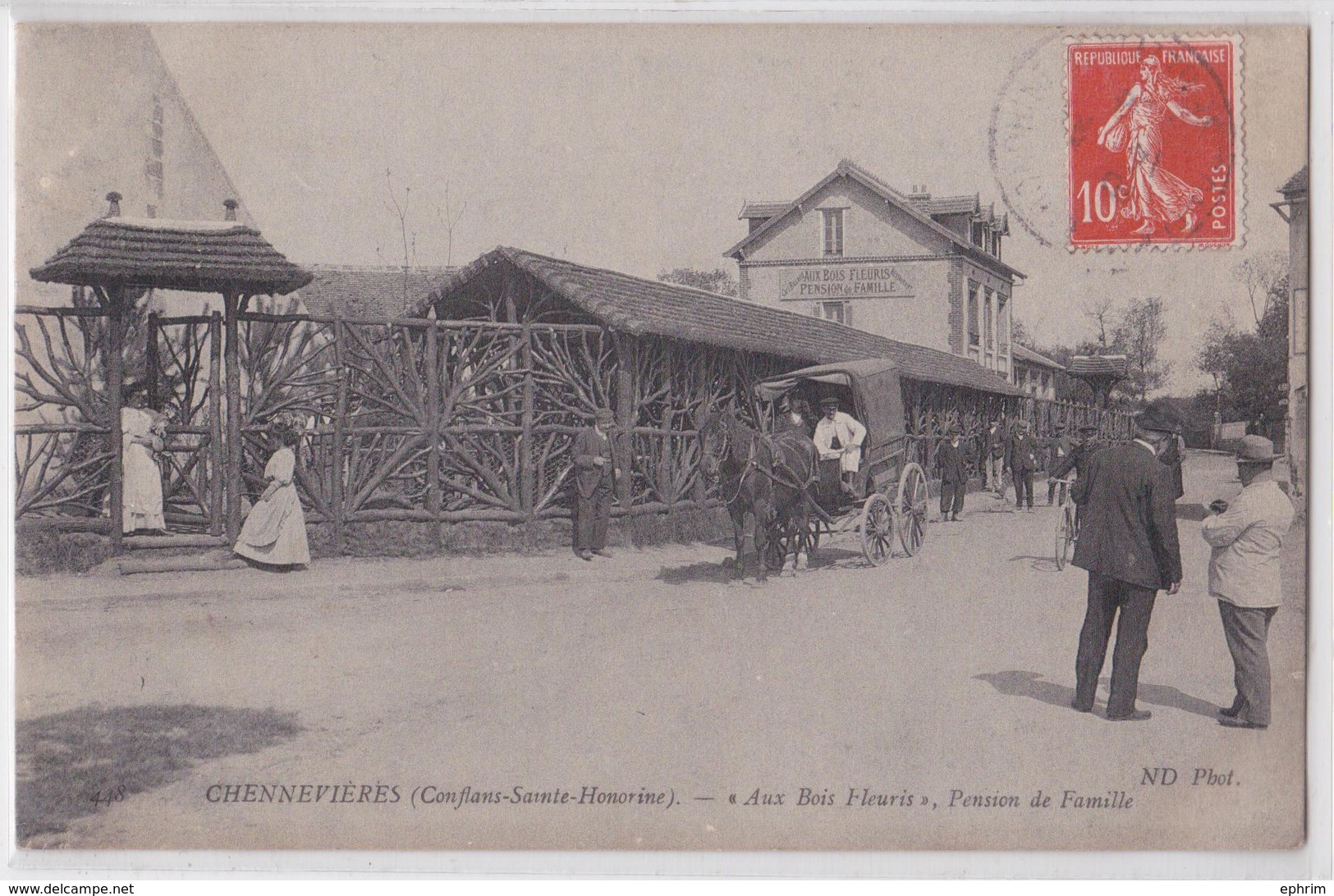 Conflans-Sainte-Honorine - Chennevières - "Aux Bois Fleuris", Pension De Famille - Diligence - Conflans Saint Honorine