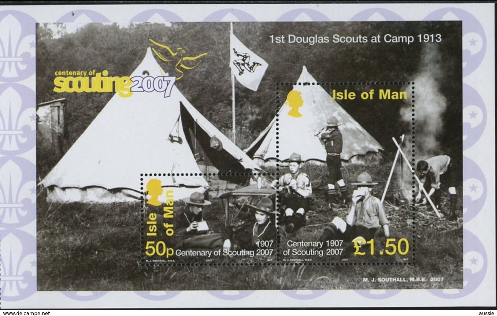 Ile De Man 2007 Yvertn° 1378-1379 Bloc Du Carnet *** MNH Cote 8 Euro Scoutisme - Isle Of Man