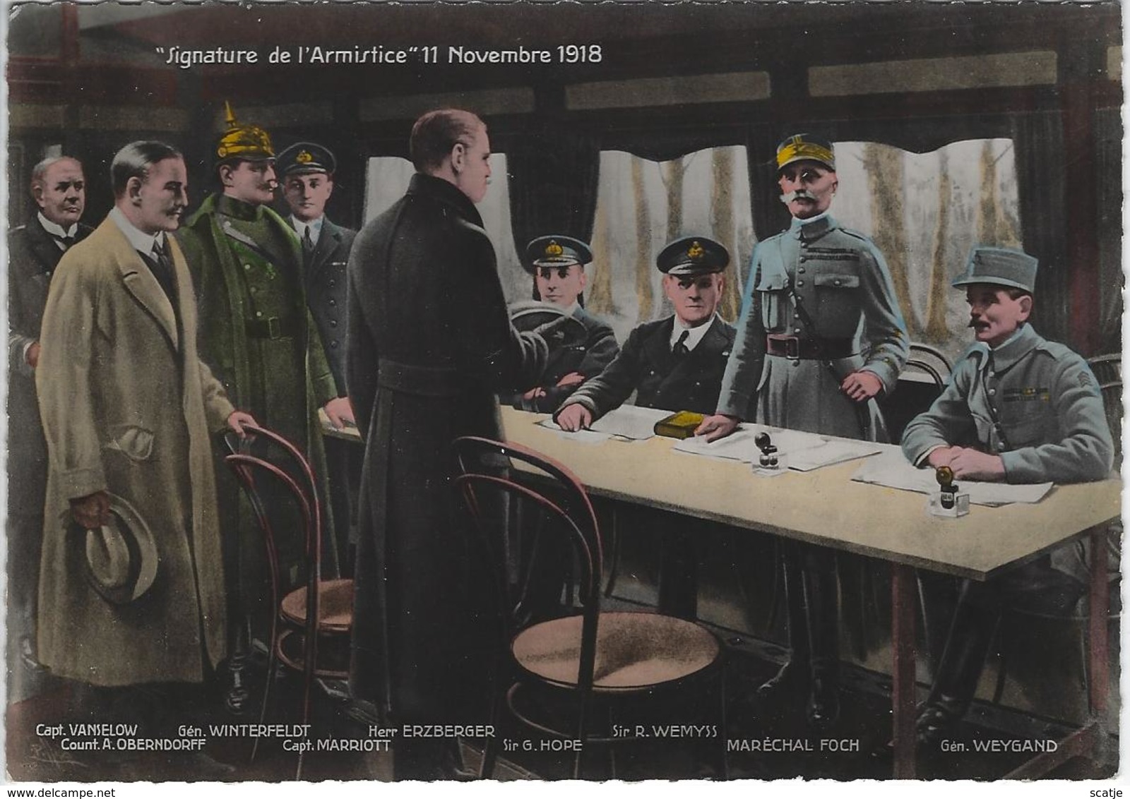 Le Wagon Du Maréchal Foch  -   Twee Kaarten - Oorlog 1914-18