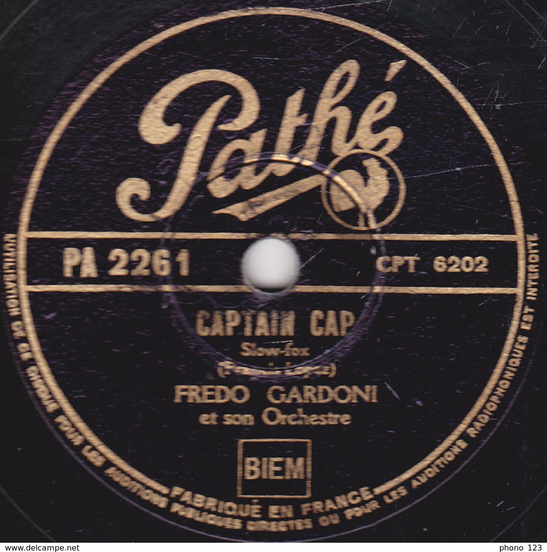 78 Trs - Etat TB - 25 Cm -  FREDO GARDONI -  CAPTAIN CAP - MADEMOISELLE HORTENSIA - 78 T - Disques Pour Gramophone