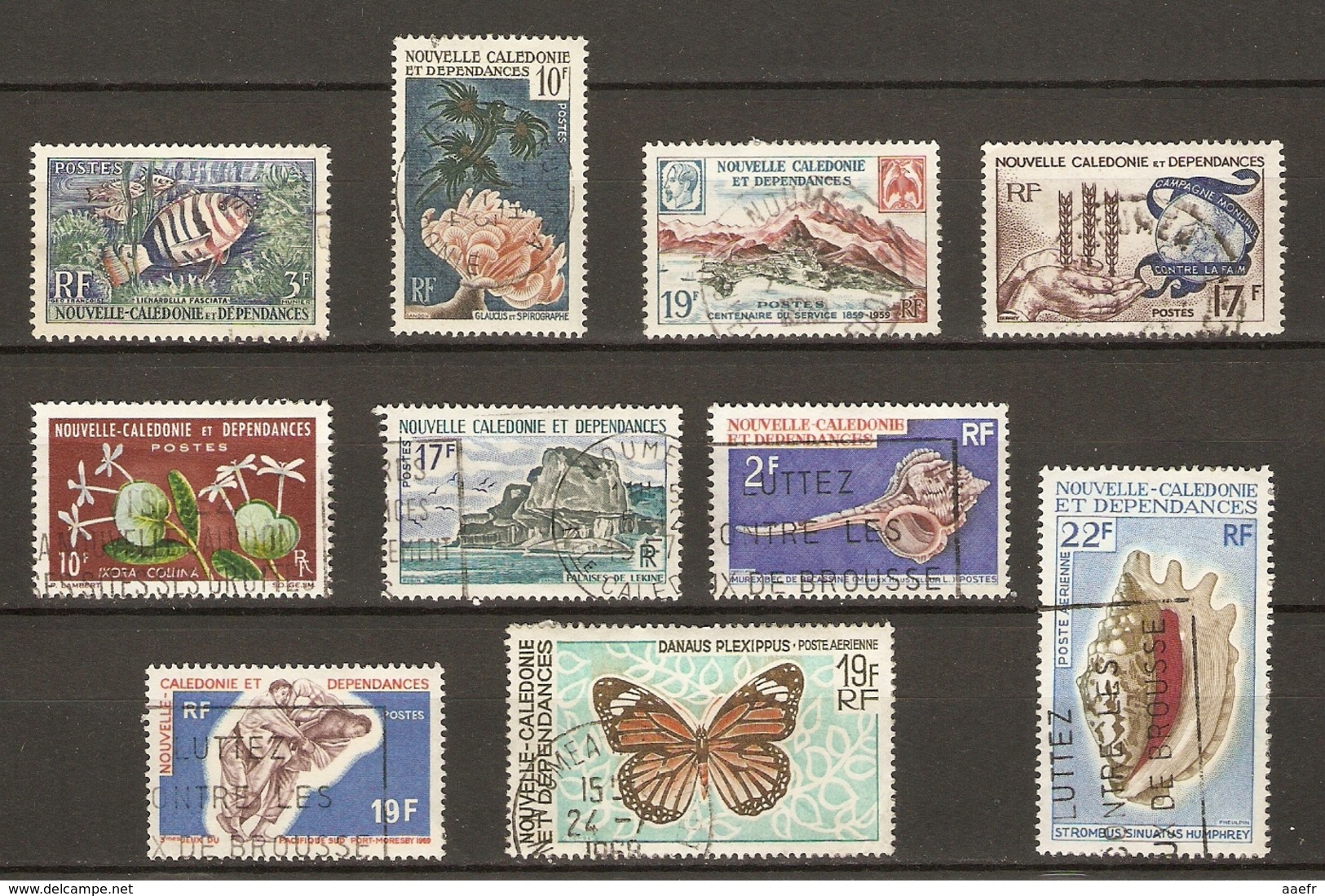 Nouvelle-Calédonie 1959/69 - Petit Lot De 10° - Vrac (max 999 Timbres)