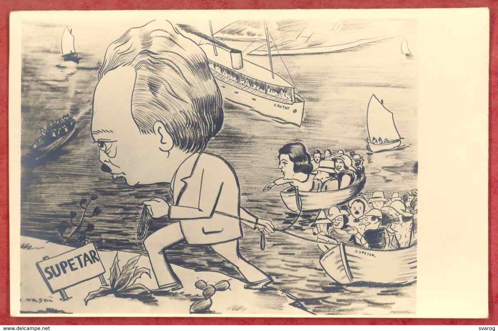 DUBROVNIK - RAGUSA - Karikatura - Cartoon. Croatia A182/08 - Kroatien