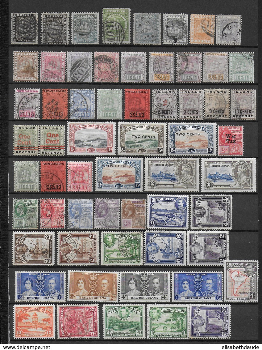 BRITISH GUIANA - PETITE COLLECTION */OB - BELLE QUALITE GENERALE (PEU DE DEFAUT) - British Guiana (...-1966)