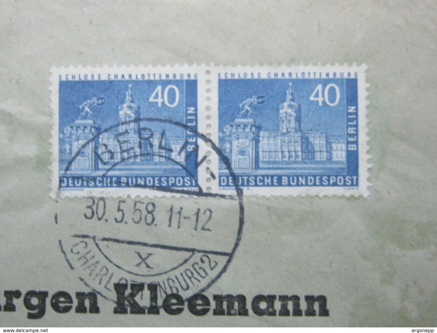 1958 , 40 Pfg. Bauwerke Im Paar Auf Eil - Luftpostbrief Nach Bremen - Briefe U. Dokumente