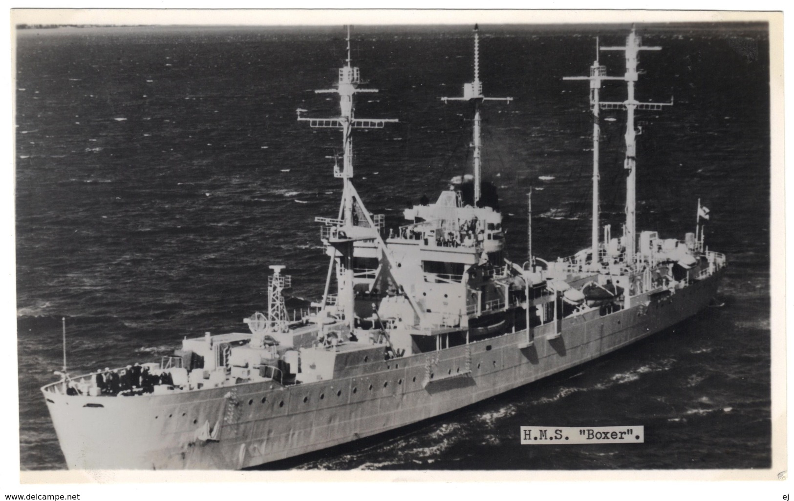 H M S Boxer - Landing Ship - Real Photo - R A Fisk - Unused - Warships