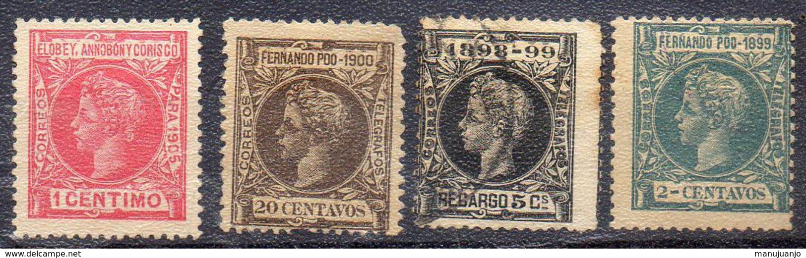 ESPAGNE Et COLONIES ! Timbres Anciens De FERNANDO POO, ELOBEY Depuis 1903 ! NEUFS* - Cuba (1874-1898)