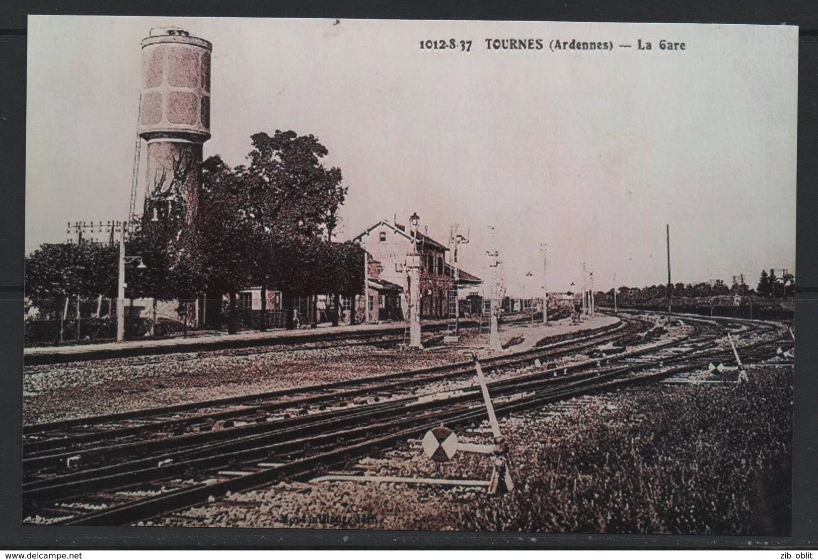 REPRODUCTION TOURNES  08  ARDENNES GARE PRES DE AZEUX MONTCORNET HAM LES MOINES HAUDRECY DAMOUZY HOULDIZY - Gares - Avec Trains