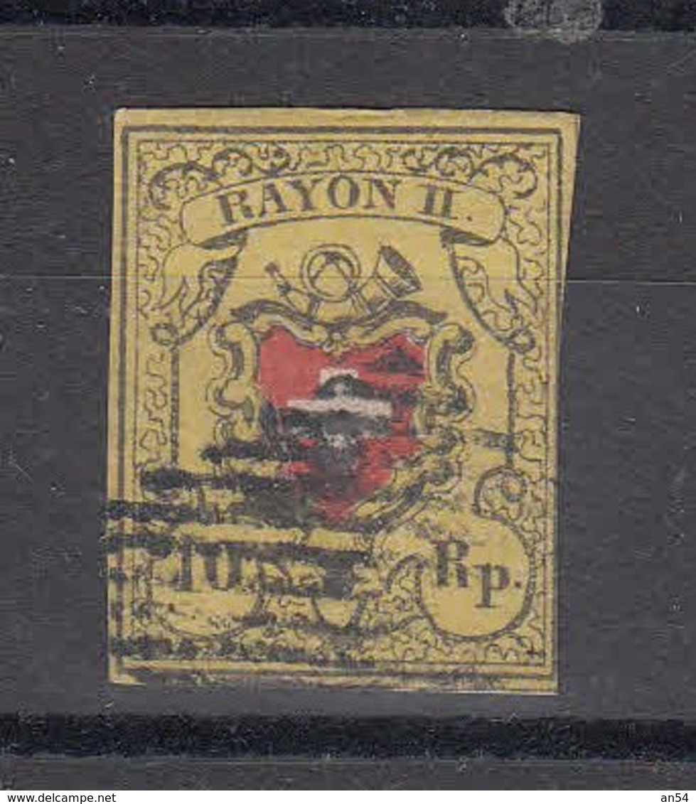 1850  N°16II  OBLITERE      COTE 150 FRS        CATALOGUE ZUMSTEIN - 1843-1852 Timbres Cantonaux Et  Fédéraux