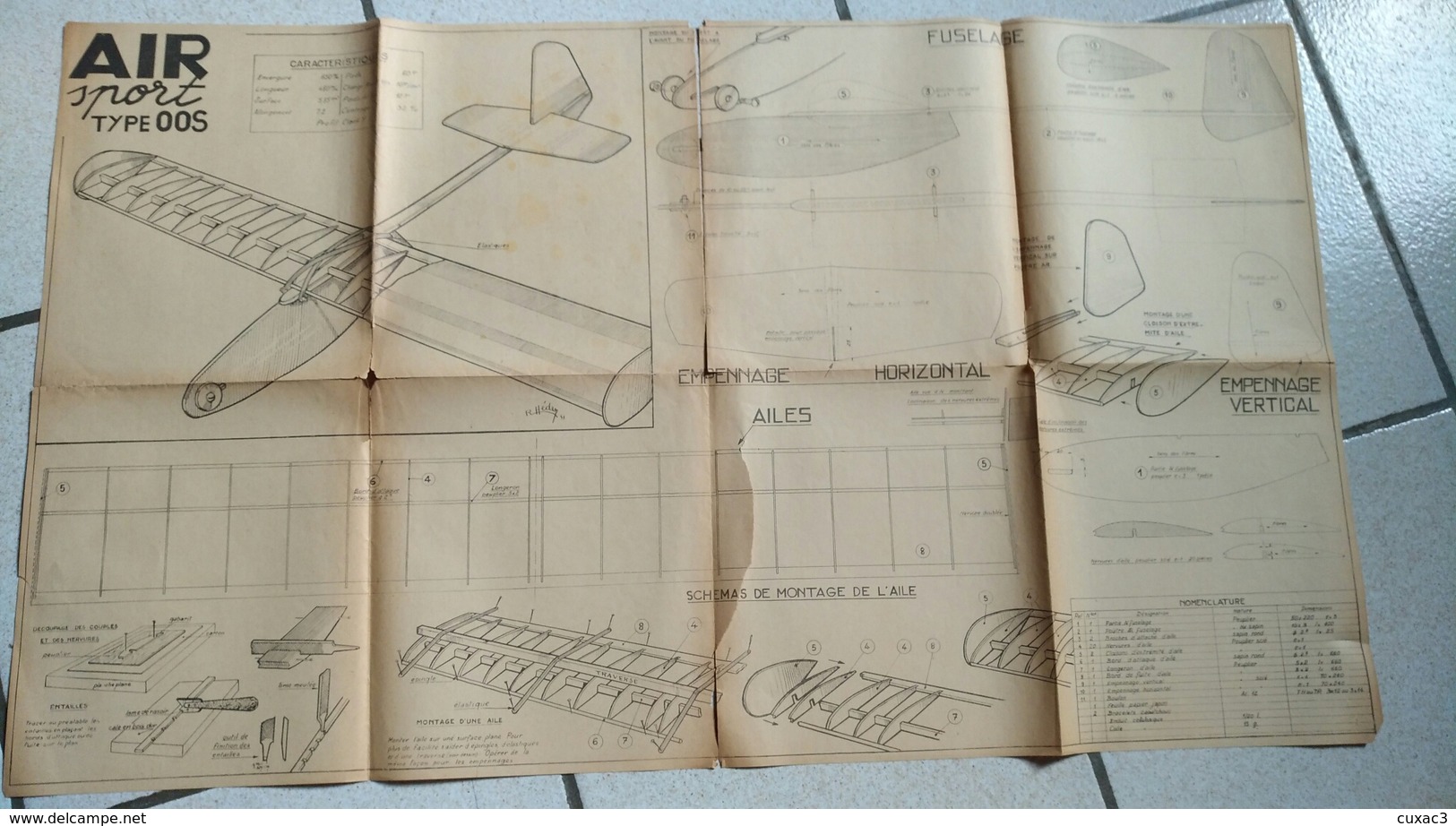 Avion - Plan  De Modèle Réduit D'avion - AIR SPORT TYPE 00S - Autres Plans