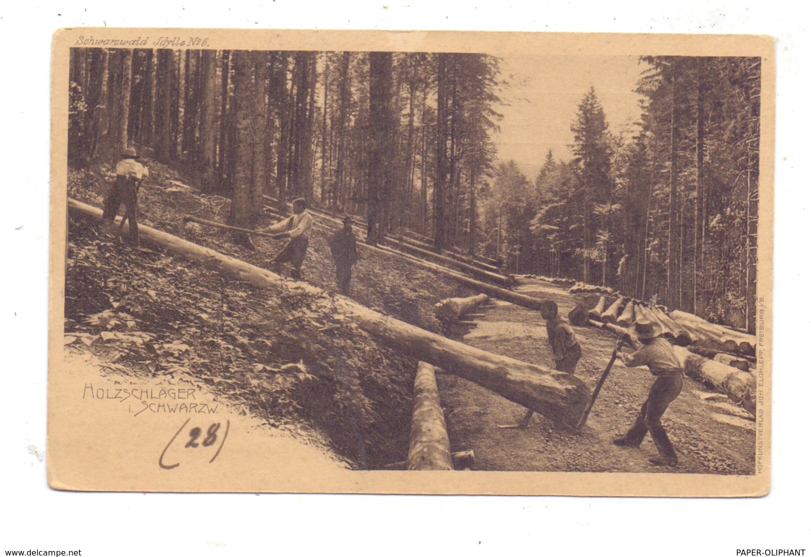 LANDWIRTSCHAFT - Holzschläger Im Schwarzwald, Rücks. Kleberest - Sonstige & Ohne Zuordnung