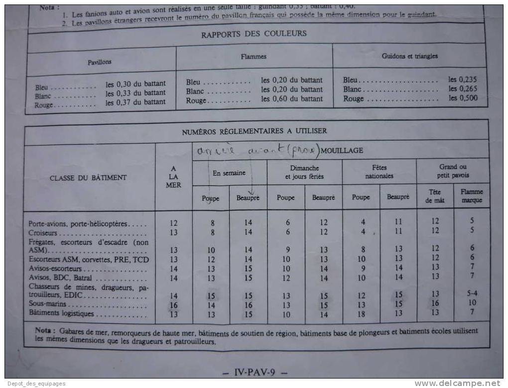 SUPERBE  TRES GRAND PAVILLON FRANCE  MARINE NATIONALE  taille n°11   #.8b