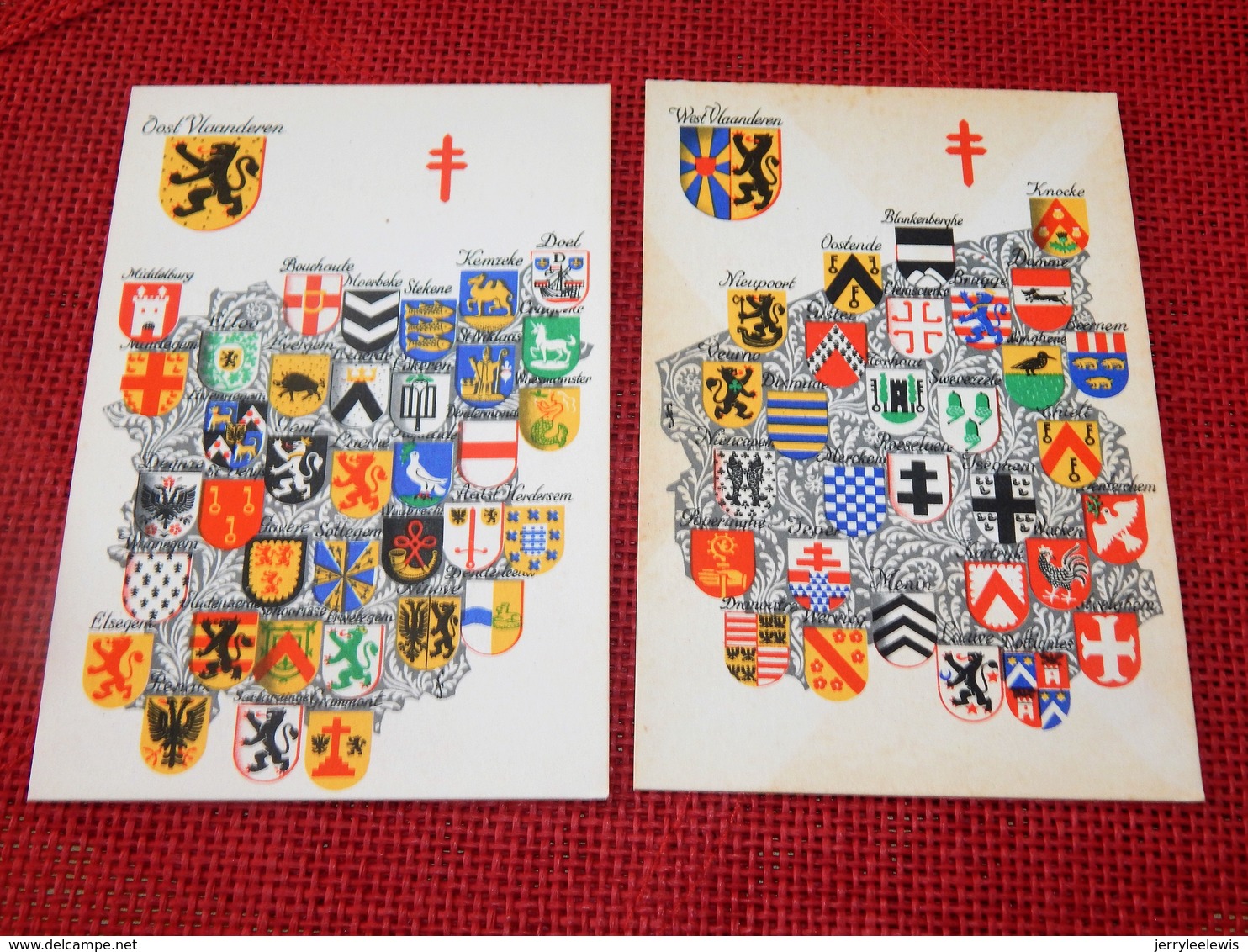 BELGIQUE - BELGIE  - Lot De 9 Cartes : Armoiries Provinces Belges - Wapens Der Belgische Provincien - Autres & Non Classés