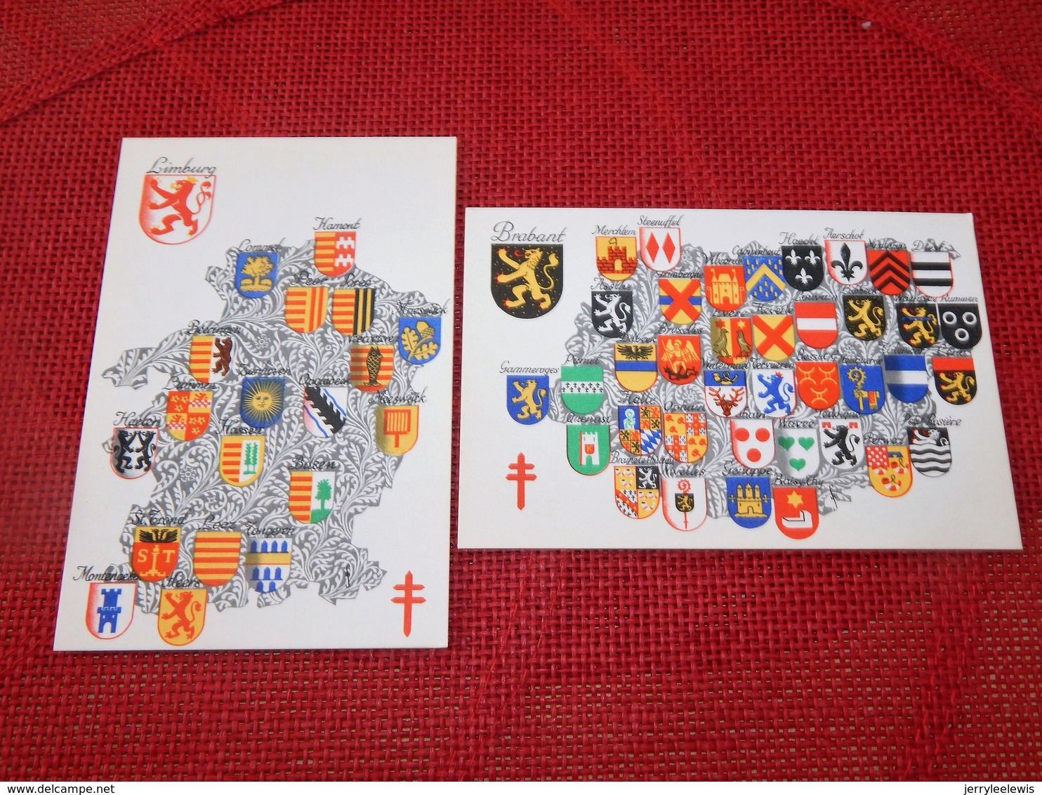 BELGIQUE - BELGIE  - Lot De 9 Cartes : Armoiries Provinces Belges - Wapens Der Belgische Provincien - Autres & Non Classés