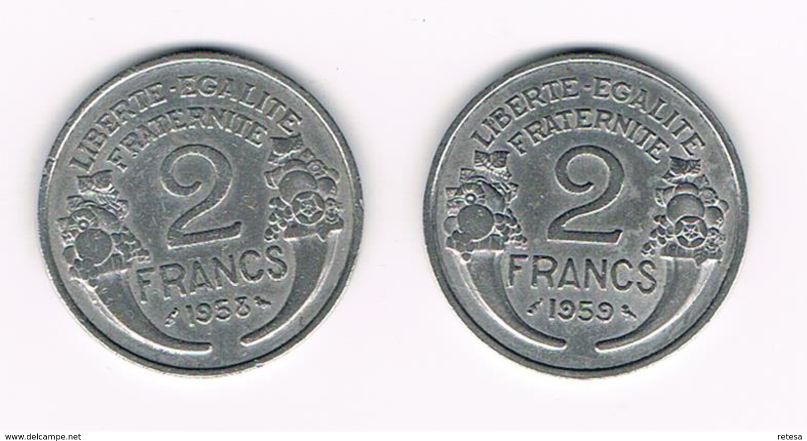 =&  FRANKRIJK 2 FRANCS 1958/59 - Autres & Non Classés