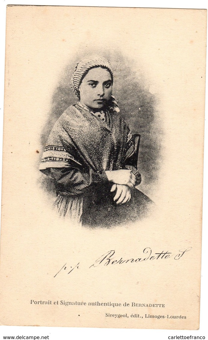 Cartolina Di Lourdes  - Bernadette- Nv ( 215 ) - Santi