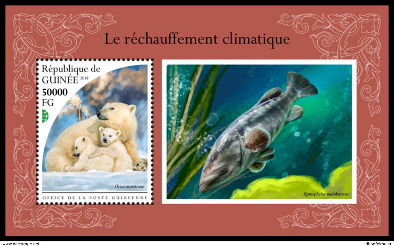 GUINEA REP. 2018 **MNH Global Warming Erderwärmung Réchauffement Climatique S/S - OFFICIAL ISSUE - DH1846 - Protection De L'environnement & Climat