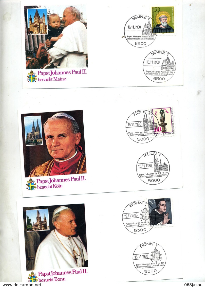 6 Lettre Cachet Visite Pape Jean Paul II à Voir - Machines à Affranchir (EMA)