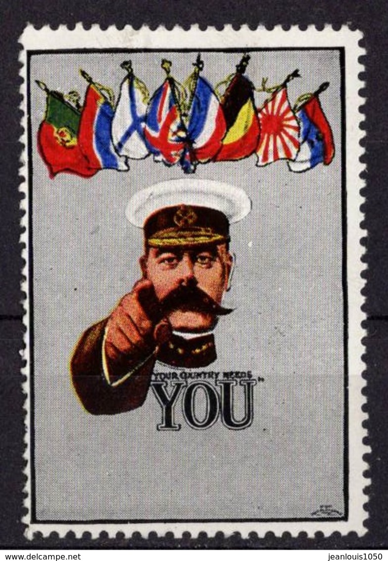 VIGNETTE PATRIOTIQUE 1914 PATRIOTIC CINDERELLA STAMP - Erinnophilie