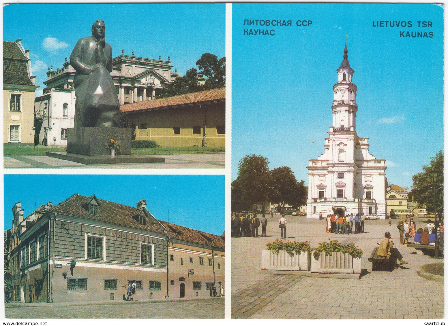 Kaunas - Maironio Paminklas, Senoji Pasto Stotis, Santuoky Rumai - (Litouwen) - Litouwen