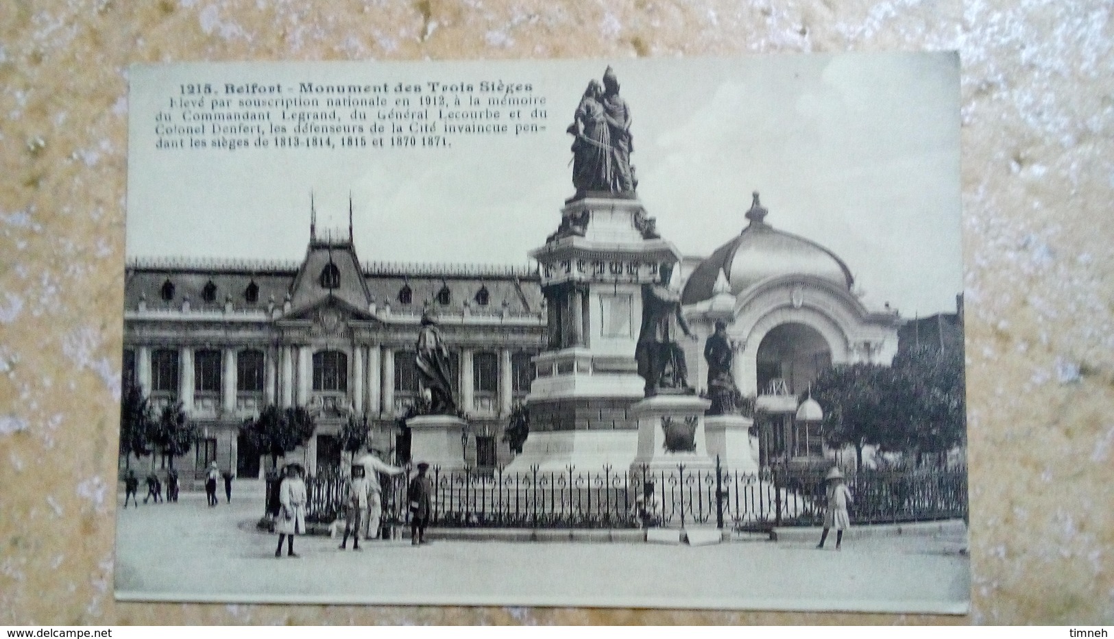 CPA. Animé - MONUMENTS AUX MORTS - BELFORT - MONUMENTS DES TROIS SIEGES  - 1813-1814/1815/1870-1871 - Monuments Aux Morts