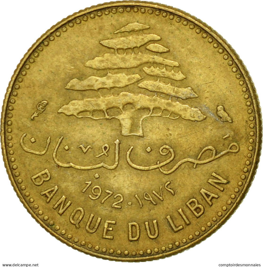 Monnaie, Lebanon, 5 Piastres, 1972, TTB, Nickel-brass, KM:25.2 - Libanon