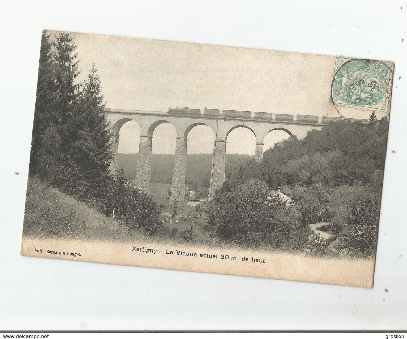 XERTIGNY (VOSGES) LE VIADUC ACTUEL 38 M DE HAUT (TRAIN CIRCULANT) 1906 - Xertigny