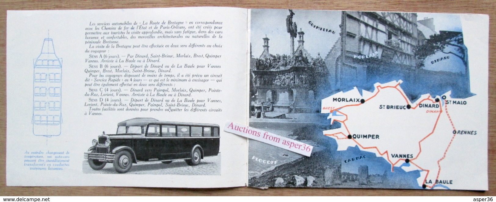 "La Route De Bretagne" Par L'Agence De Voyages E. Geurts, Rue Neuve, Bruxelles - Collections