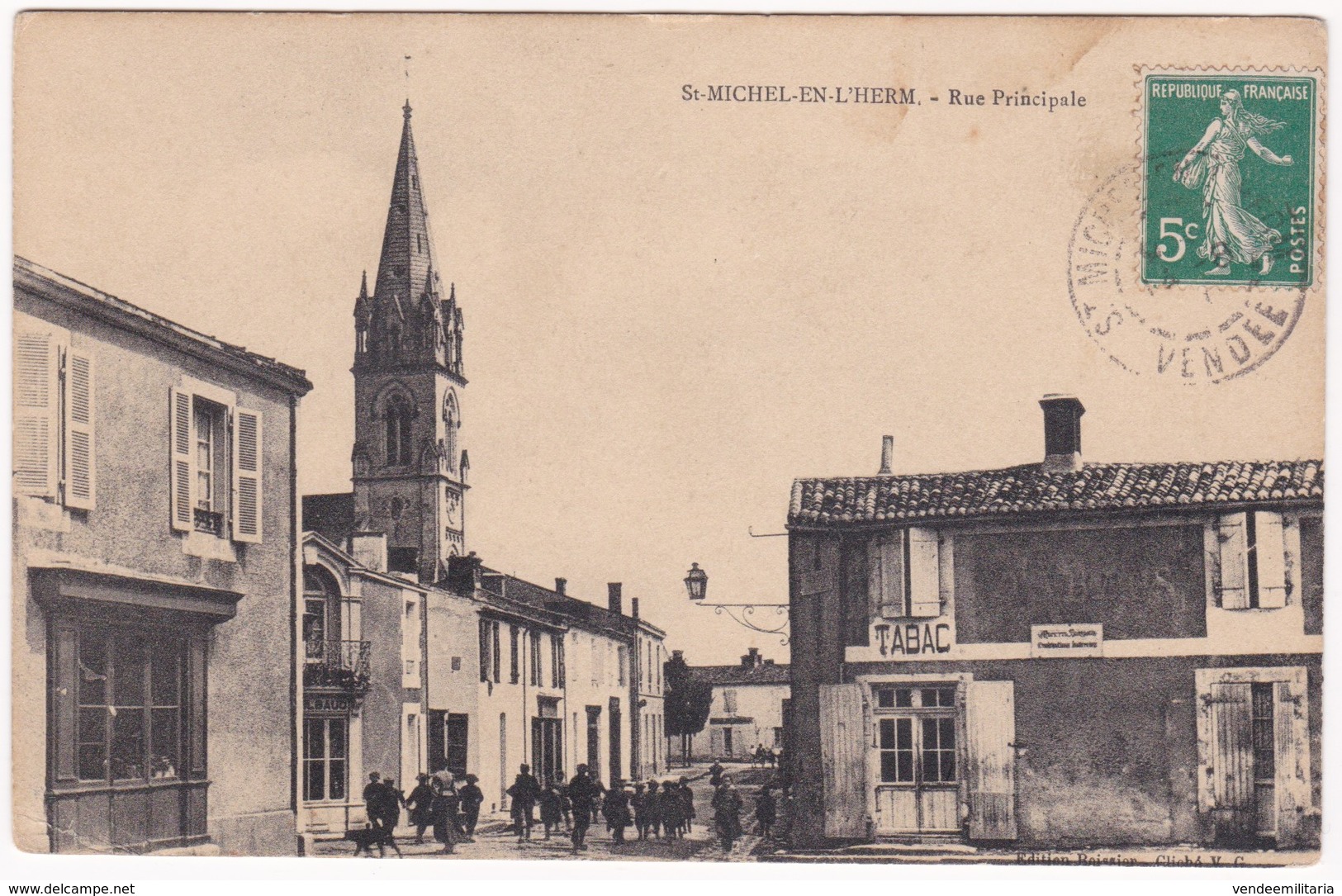 CPA - 85 - VENDEE - SAINT MICHEL EN L'HERM " Rue Principale " - Saint Michel En L'Herm