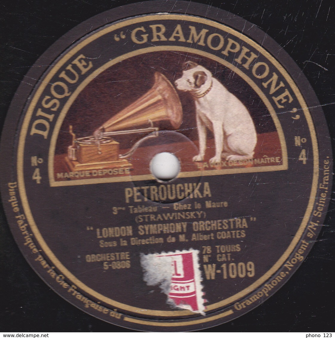 78 Trs - 30 Cm - Etat TB - LONDON SYMPHONY ORCHESTRA - PETROUCHKA  (STRAWINSKY) 2e Et 3e Tableaux - 78 T - Disques Pour Gramophone