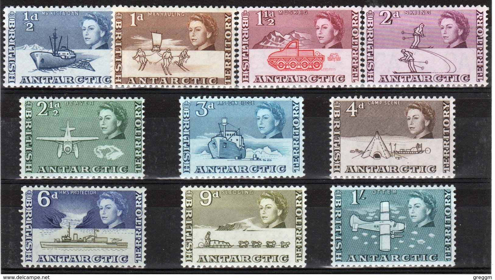 British Antarctic Territory 1963 Queen Elizabeth Short Set Of Definitives. - Unused Stamps