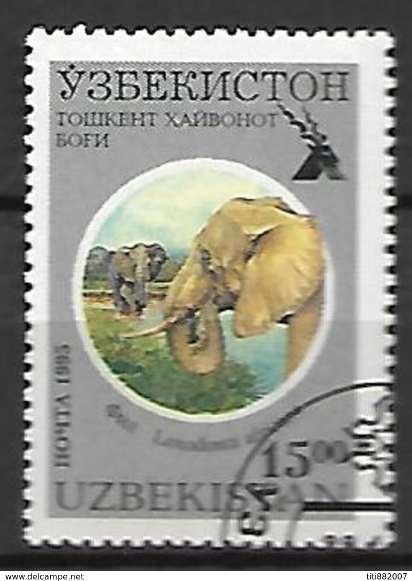 OUZBEKISTAN    -   1995 .   Y&T N° 61G  Oblitéré .  Elephant - Ouzbékistan