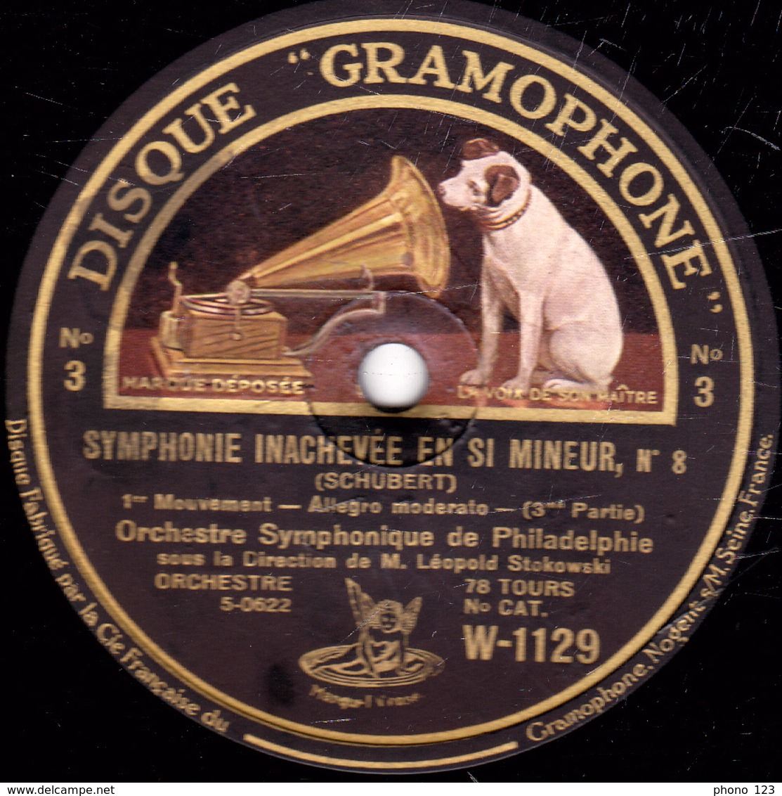 78 Trs - 30 Cm - Etat B - 2 Disques - SYMPHONIE INACHEVEE EN SI MINEUR N°8 Orchestre Symphonique De Fhiladelphie - 78 T - Disques Pour Gramophone