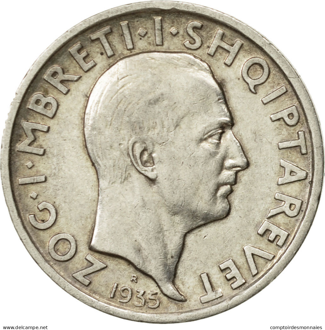 Monnaie, Albania, Zog I, Frang Ar, 1935, Rome, TTB+, Argent, KM:16 - Albanië