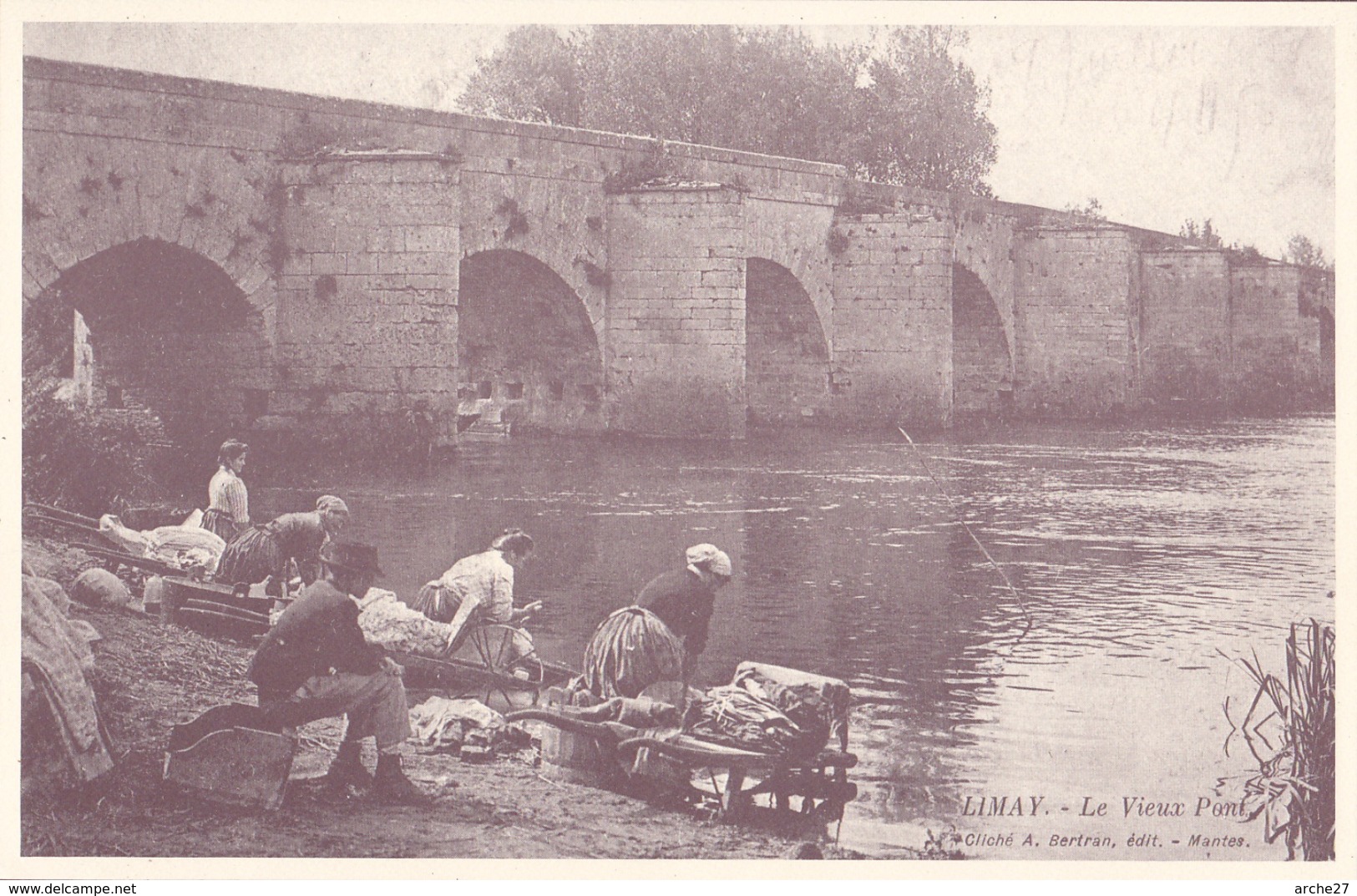 CPA - 78 - LIMAY - Le Vieux Pont - Retirage Grand Format Sur Papier Genre Velin - Limay