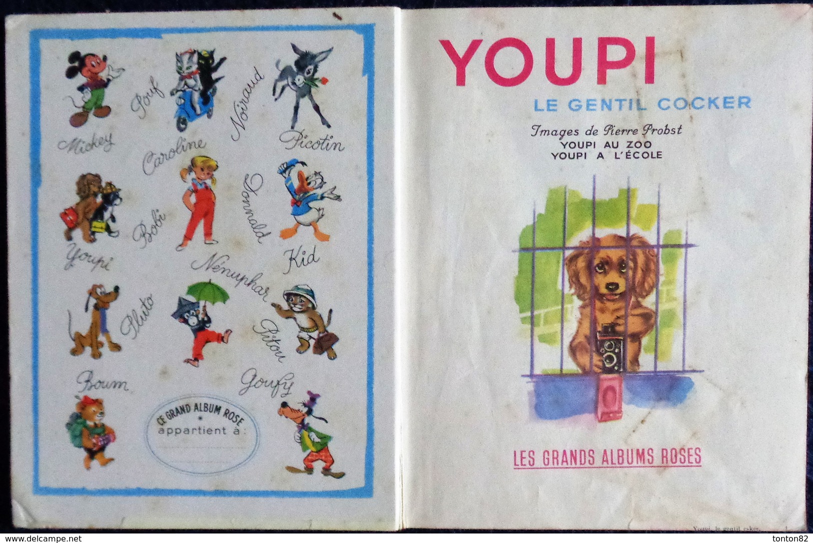 Les Grands Albums Roses( 2 Récits / 52 Pages ) - YOUPI Le Gentil Cocker - Pierre Probst - ( E.O. 1958 ) . - Other & Unclassified