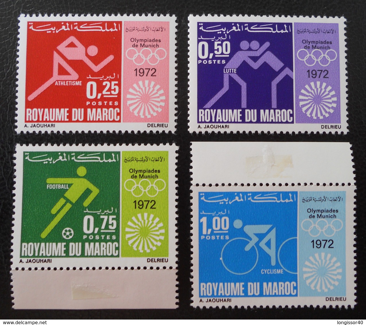 JEUX OLYMPIQUES DE MUNICH 1972 - NEUFS ** - YT 642/45 - MI 708/11 - Marokko (1956-...)