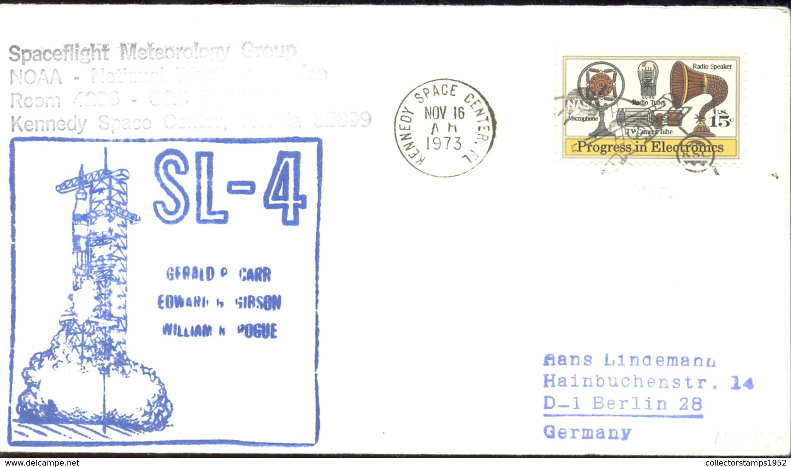 74340- SKYLAB-4 MISSION, SPACECRAFT,  COSMOS, SPACE, NASA, KENNEDY CENTER, SPECIAL COVER, 1973, USA - North  America