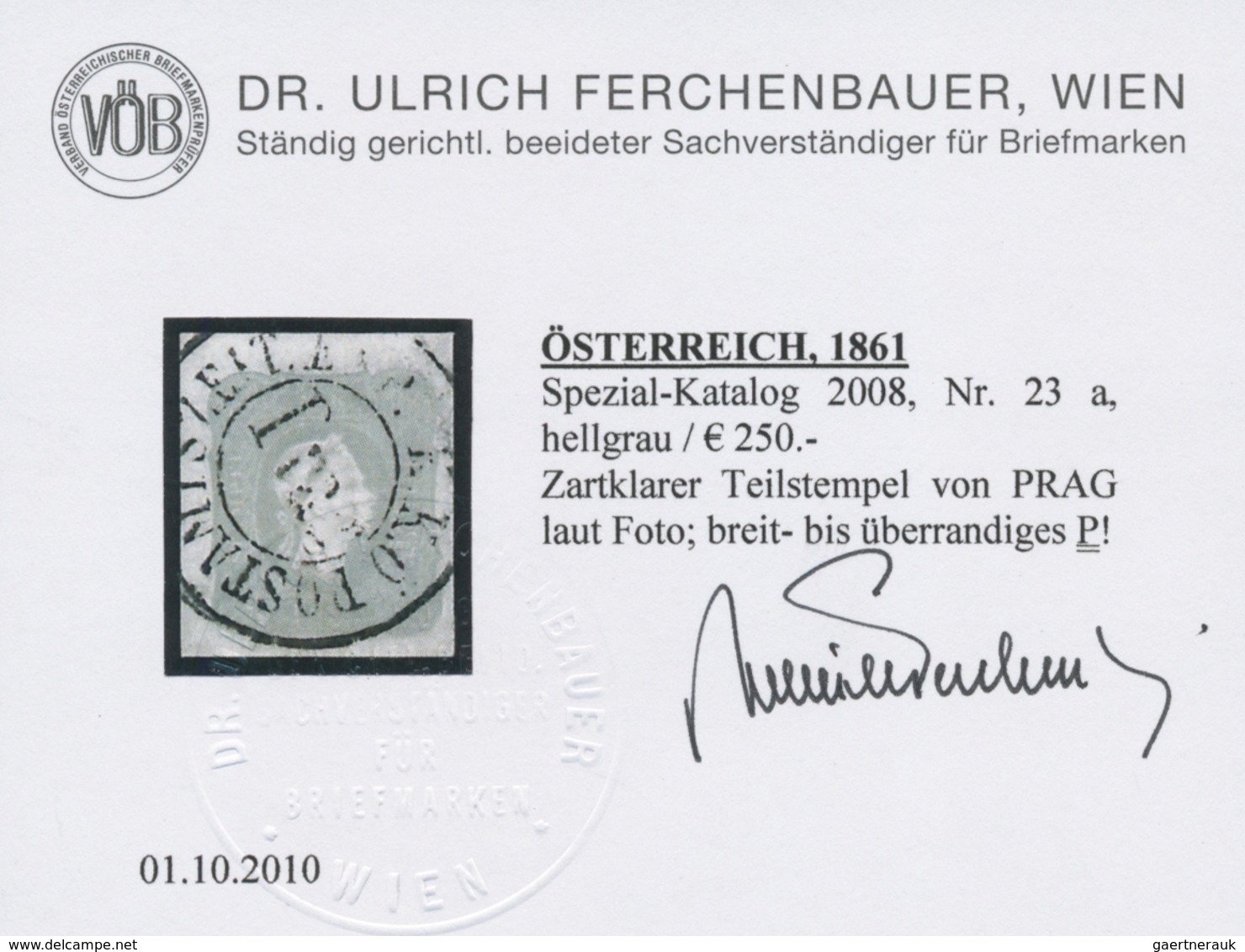 Österreich: 1861, (1,05 Kreuzer) Hellgrau Zeitungsmarke, Allseits Breit- Bis überrandig, Mit Zentris - Other & Unclassified