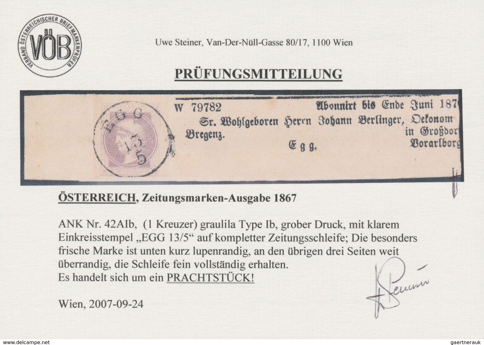 Österreich: 1867, (1 Kr) Merkurkopf Zeitungsmarke, Partie Mit 4 Verschiedenen Einzelfrankaturen Auf - Sonstige & Ohne Zuordnung