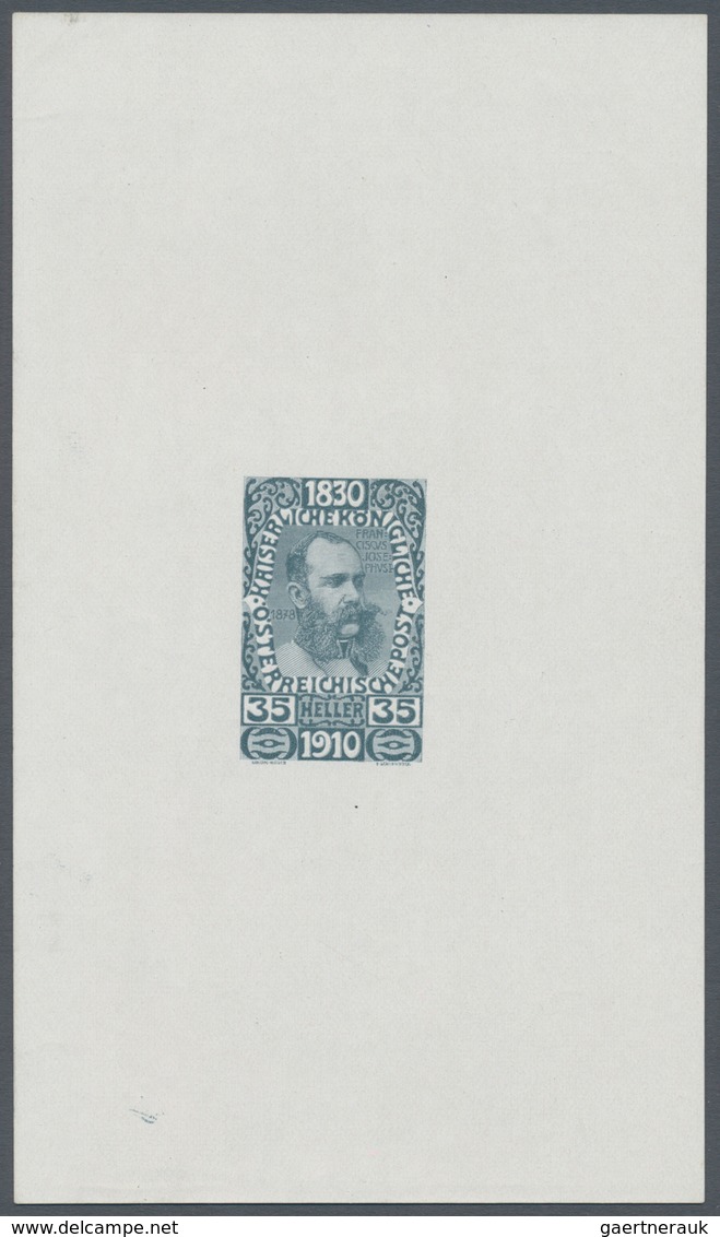 Österreich: 1910, Jubiläumsausgabe, 1 H. Bis 10 Kr., Komplette Serie Von 17 Werten Je Als Einzelabzu - Sonstige & Ohne Zuordnung