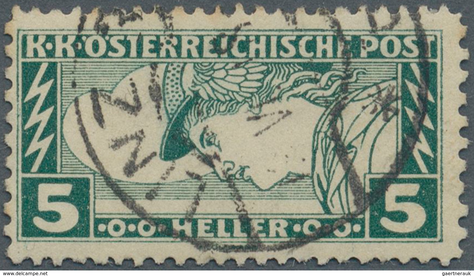 Österreich: 1917, Eilmarken 5 H. Schwärzlichopalgrün, Beide Linienmischzähnungen 11½:12½ Und 12½:11½ - Sonstige & Ohne Zuordnung