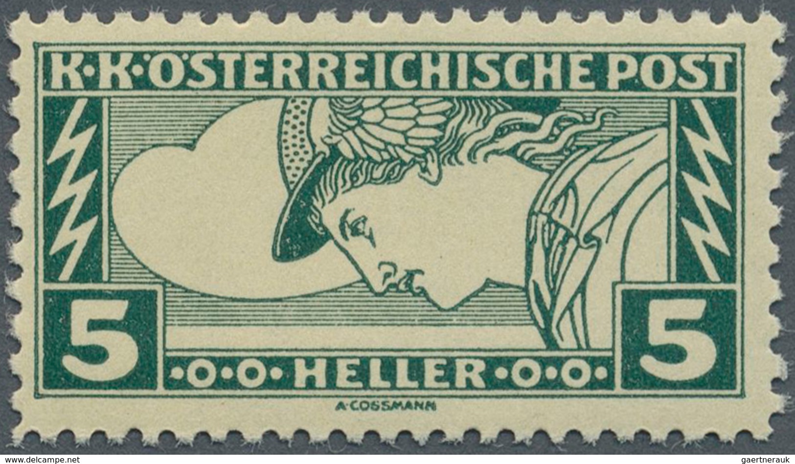Österreich: 1917, Eilmarken 5 H. Schwärzlichopalgrün, Linienmischzähnung 12½:11½, Postfrisch, Signie - Other & Unclassified