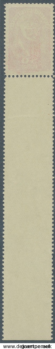 Österreich: 1919/1920, Freimarken, 50 H. Als Farbprobe In Karmin Auf Gelblichem Papier Und Mit Linie - Other & Unclassified