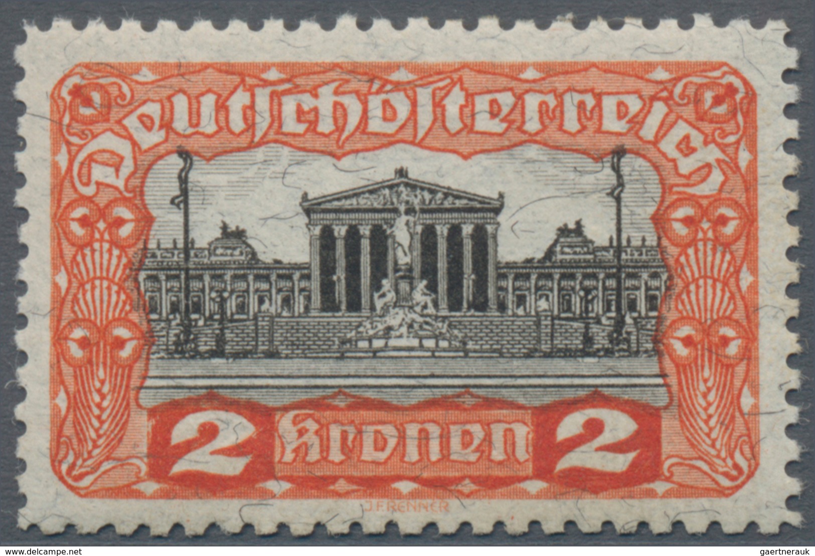 Österreich: 1919/1921, Freimarken "Parlamentsgebäude", Alle Acht Werte In Linienzähnung 11½, Postfri - Sonstige & Ohne Zuordnung