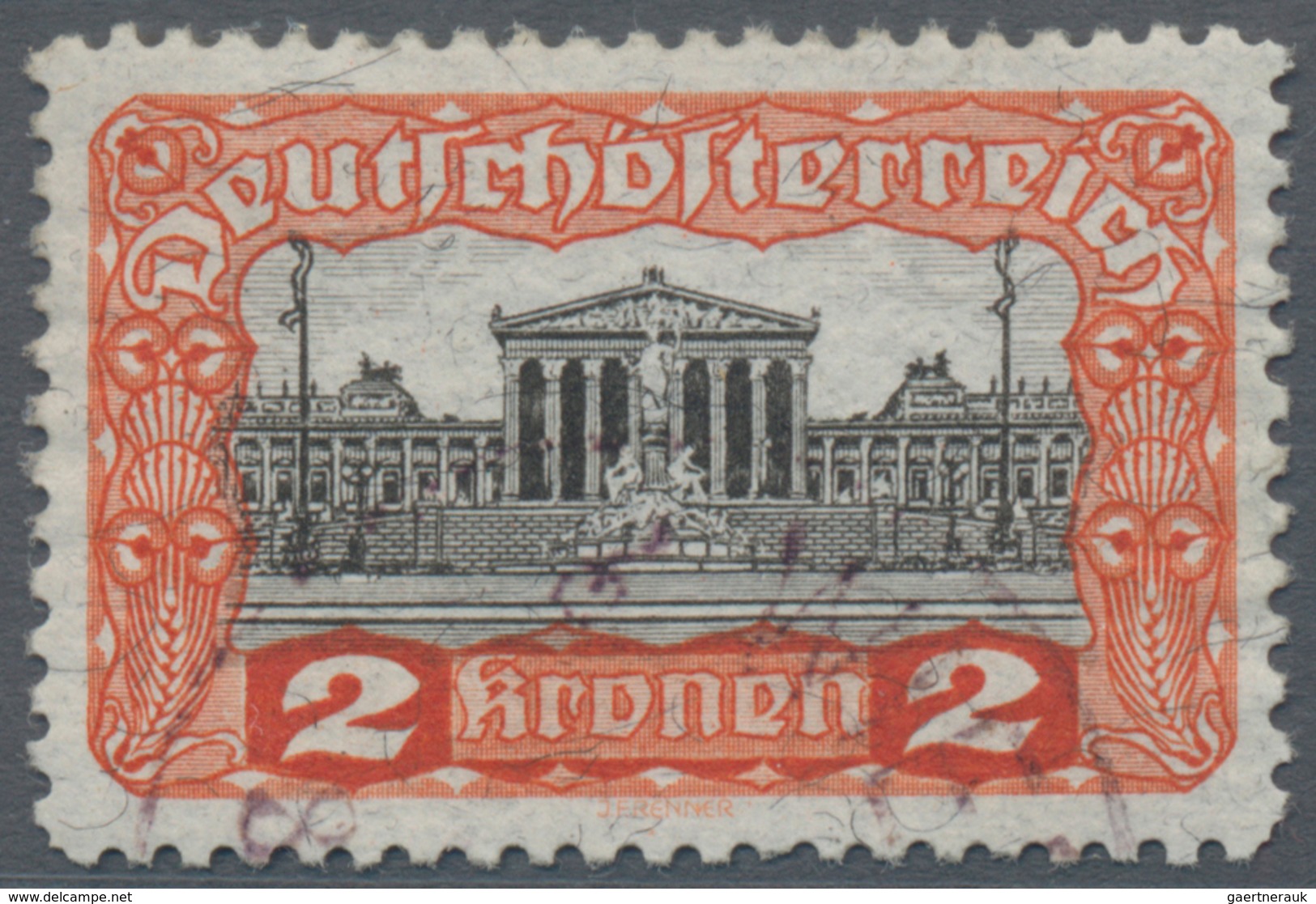 Österreich: 1919/1921, Freimarken "Parlamentsgebäude", 2 Kr., 3 Kr., 4 Kr., 7½ Kr., 10 Kr. Und 20 Kr - Sonstige & Ohne Zuordnung