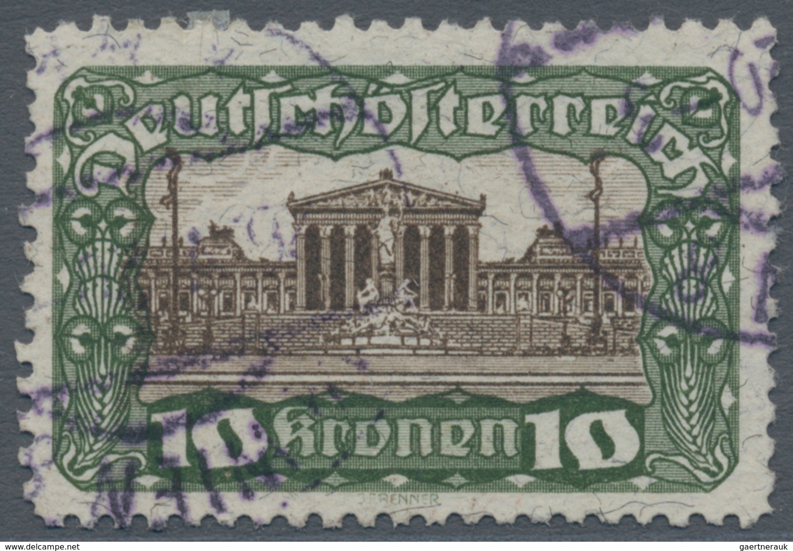 Österreich: 1919/1921, Freimarken "Parlamentsgebäude", 2 Kr., 3 Kr., 4 Kr., 7½ Kr., 10 Kr. Und 20 Kr - Other & Unclassified