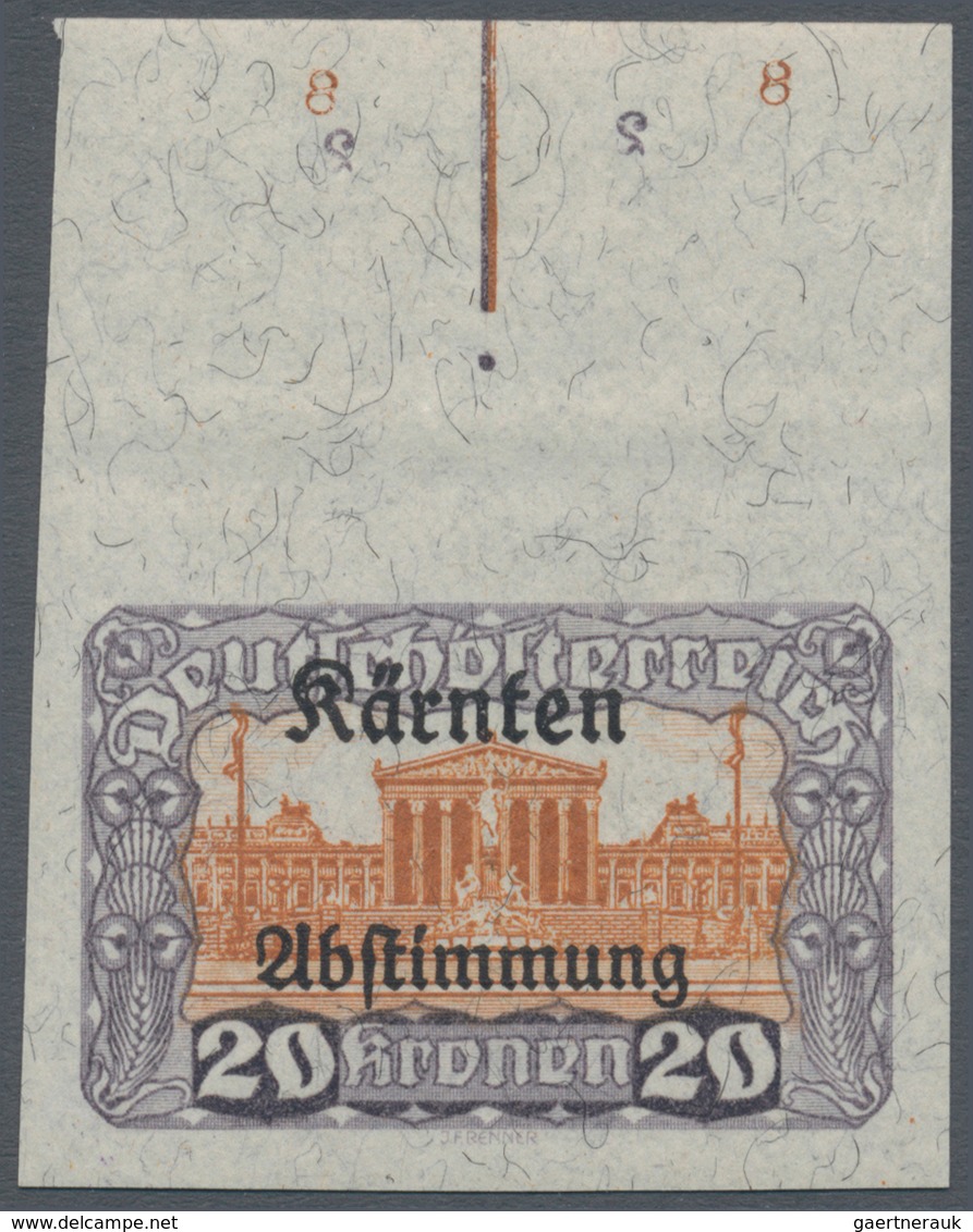 Österreich: 1920, Volksabstimmung Kärnten, 2½ Kr. Bis 20 Kr., Partie Von 53 Werten (ein Wert 7½ Kr. - Other & Unclassified